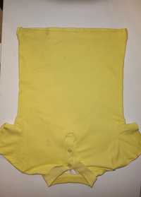 Детская футболка-поло желто-лимонного цвета