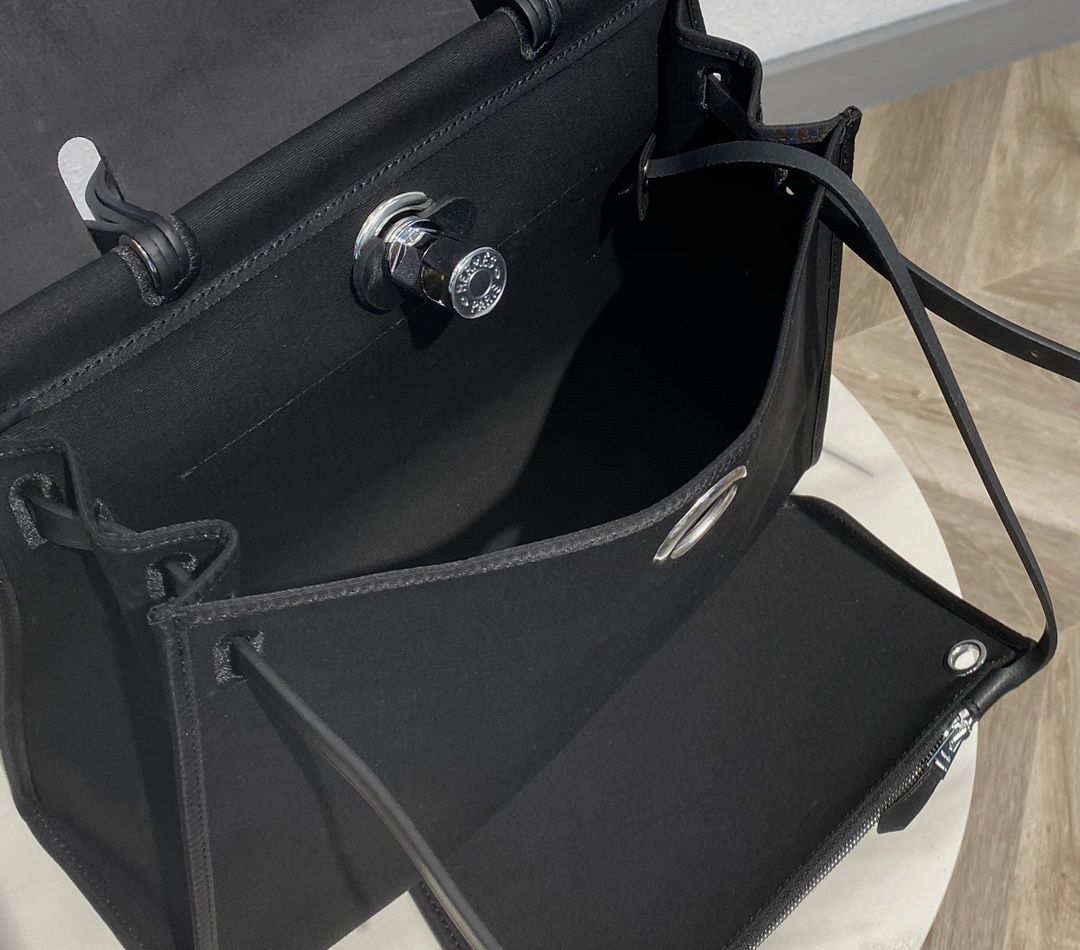Geanta Hermes Herbag, negru, tip Premium