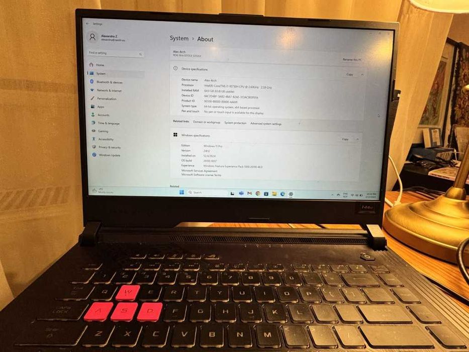 Laptop Gaming ASUS ROG NVidia Geforce RTX 2060 Core I7 64GB RAM TOP!!!