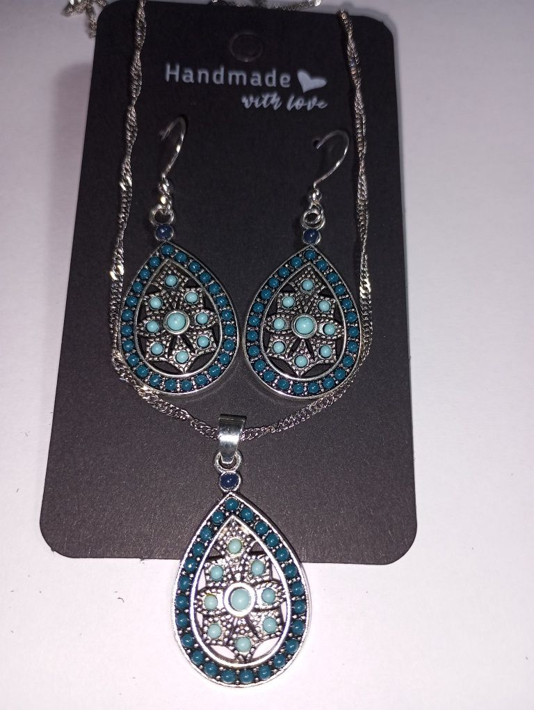 Set cercei și colier argint 925
