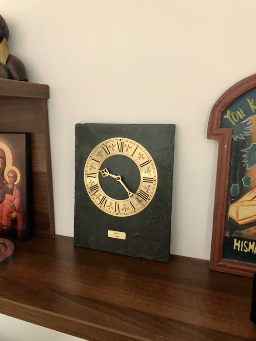 Ceas de perete Kienzle din piatra despicata, mecanism Quartz, Germany