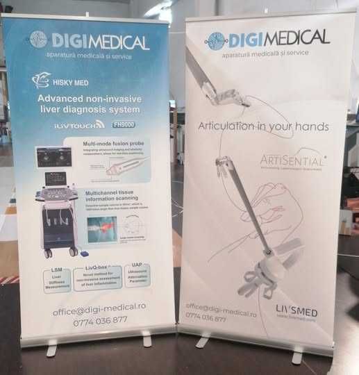 Roll-up banner – ideal pt evenimente si prezentari | Montaj 2 min