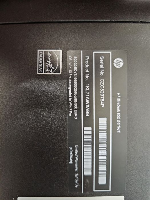 HP Elitedesk 800 G3 i5 7500 3.80GHz 16GB DDR4 256GB SSD licenta Win 10