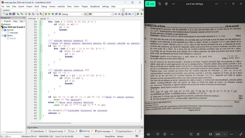Meditații Informatică Bacalaureat – Online și Fizic
