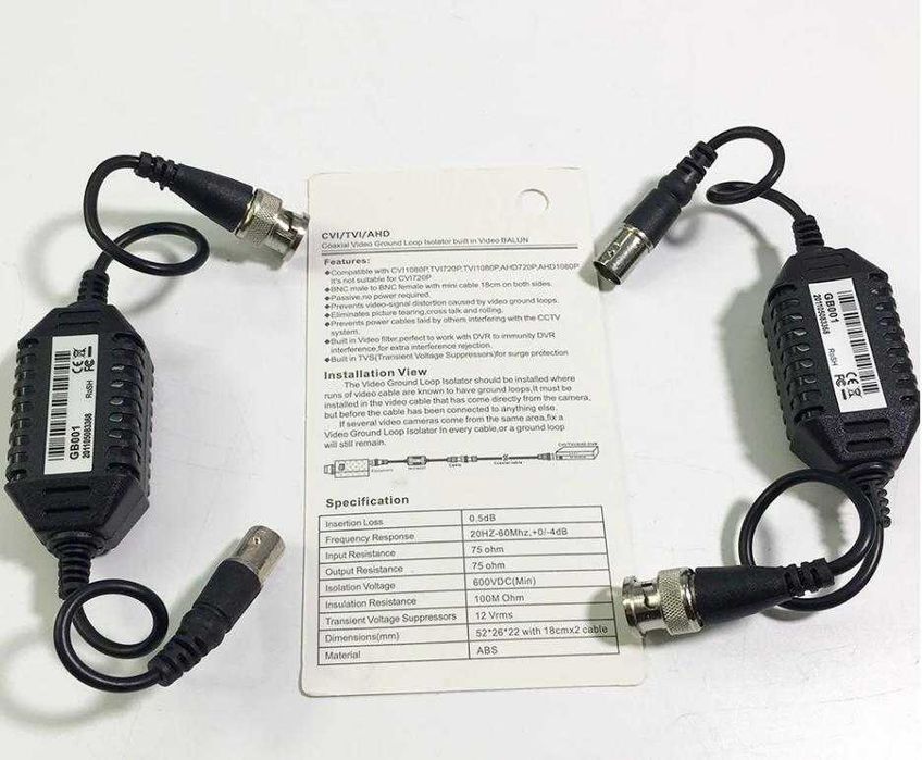 Филтър Галваничен Разделител Камера Изолатор Видео Балун Трансформатор