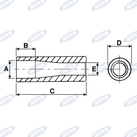 Furca baloti SHW Germany D.36 mm x 1400 furci 1 mtr bucsa