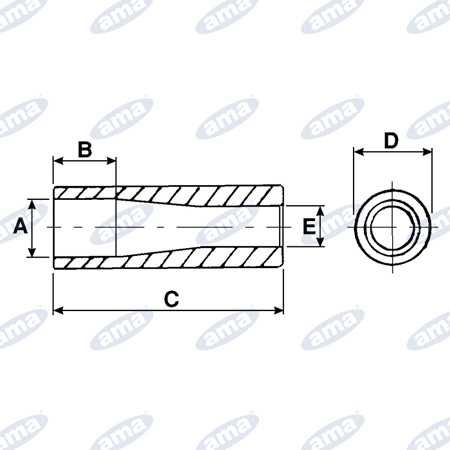 Furca baloti SHW Germany D.36 mm x 1400 furci 1 mtr bucsa