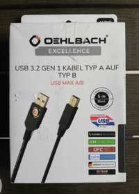 Cablu OEHLBACH usb3.2 max A/B 5m