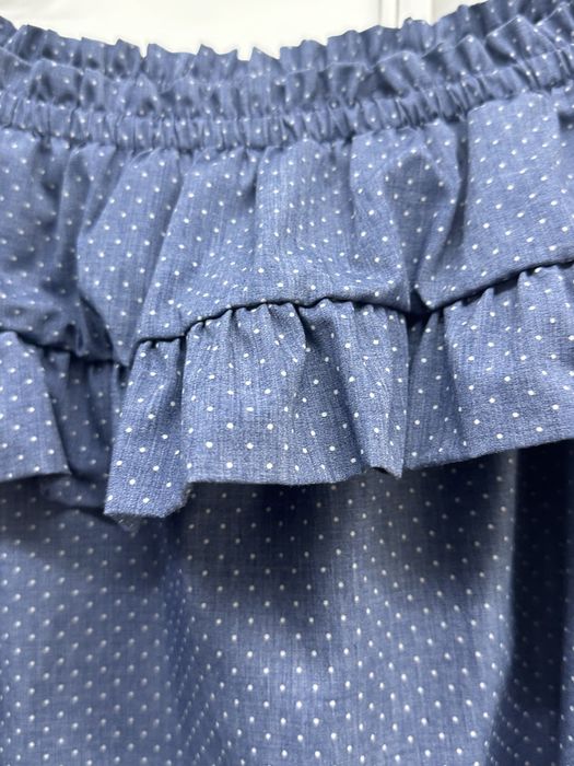 Rochie fara umeri cu buline Stradivarius