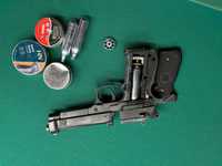 Pistol Bereta M92F airsoft cu 10 capsule CO2,
10 cutii alice de plumb