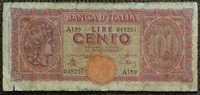 100 lire 1943, Italia