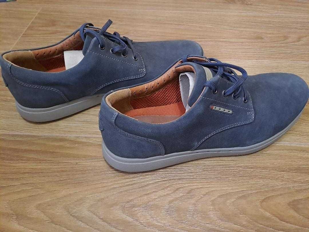Clarks мъжки обувки от набук, тъмносиви, размер 45 - НОВИ