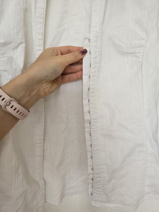 Бяла риза H&M с 3/4 ръкави