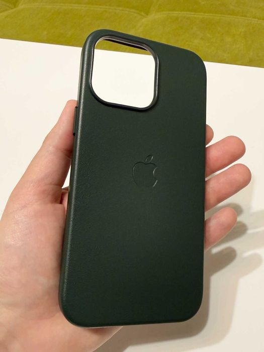 Husa Apple Piele Forest Green - pentru iPhone 14 Pro Max