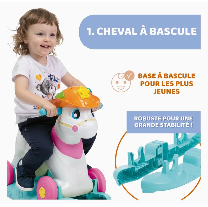Calut balansoar Chicco Miss Baby Rodeo, interactiv,efecte sonore