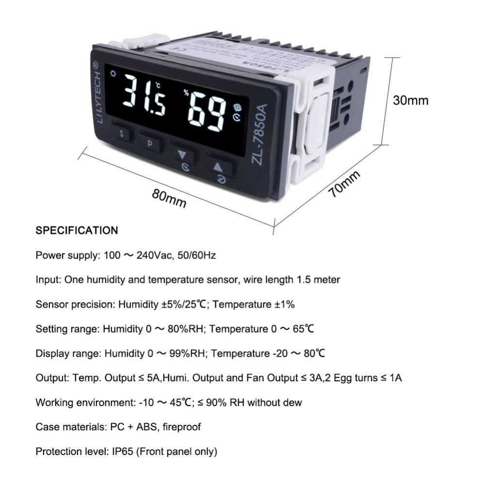 Termostat higrostat controler temperatura umiditate clocitoare uscator