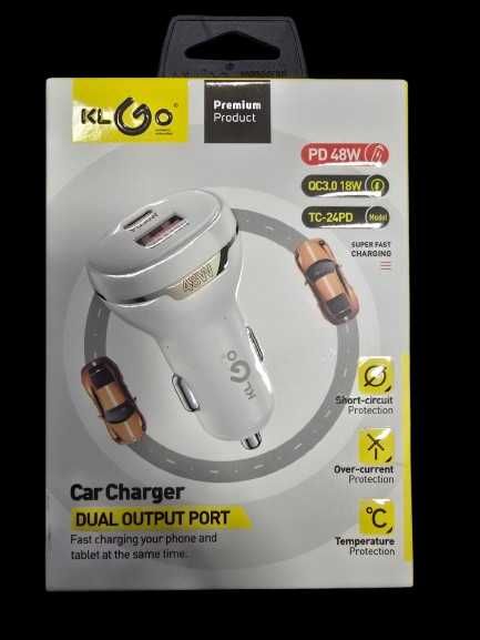 Зарядно 12-24V / 60W  Type C + USB Digital One SP01135 Klgo tc-24pd