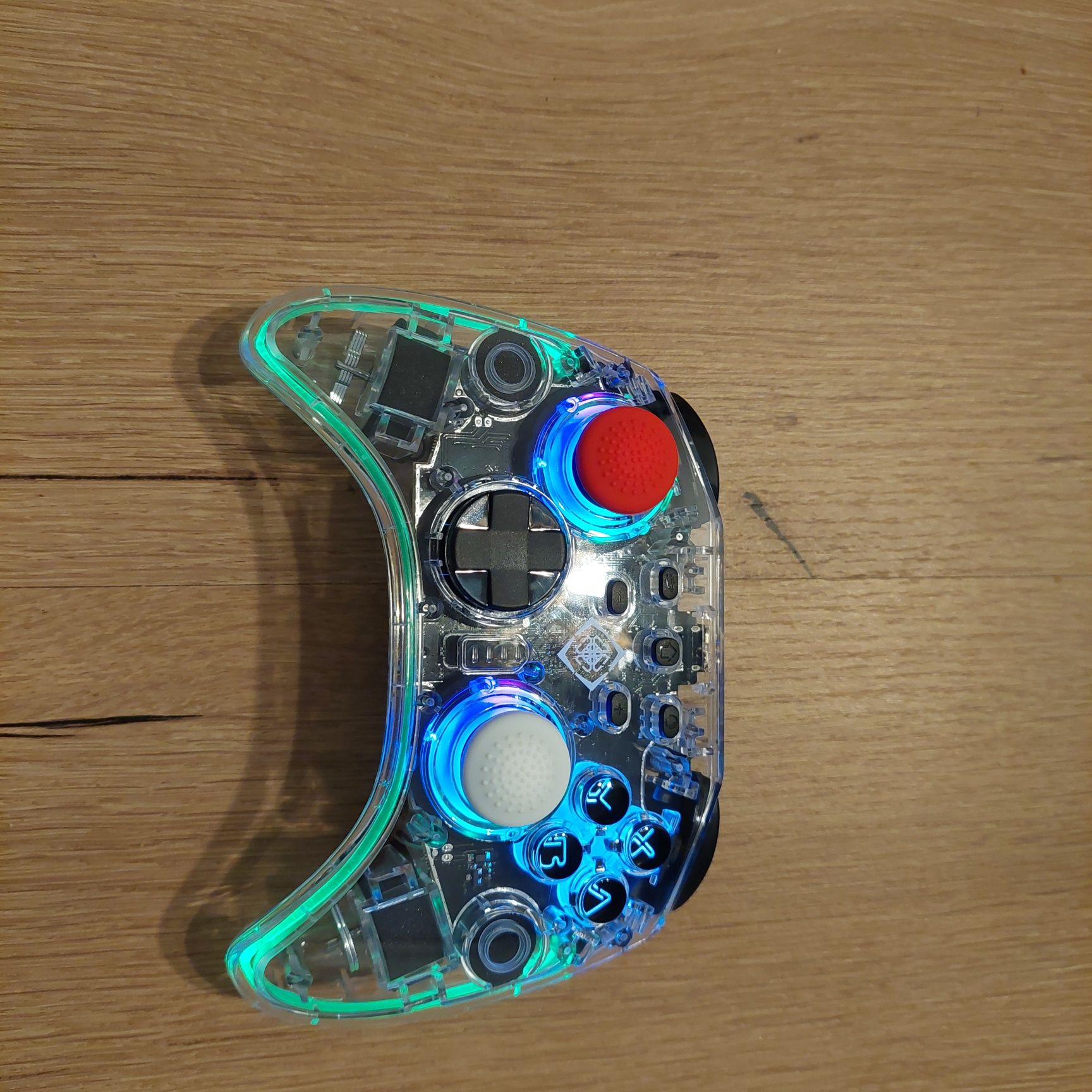 Controller xbox custom 2 butoane extra , carcasa transparenta , led