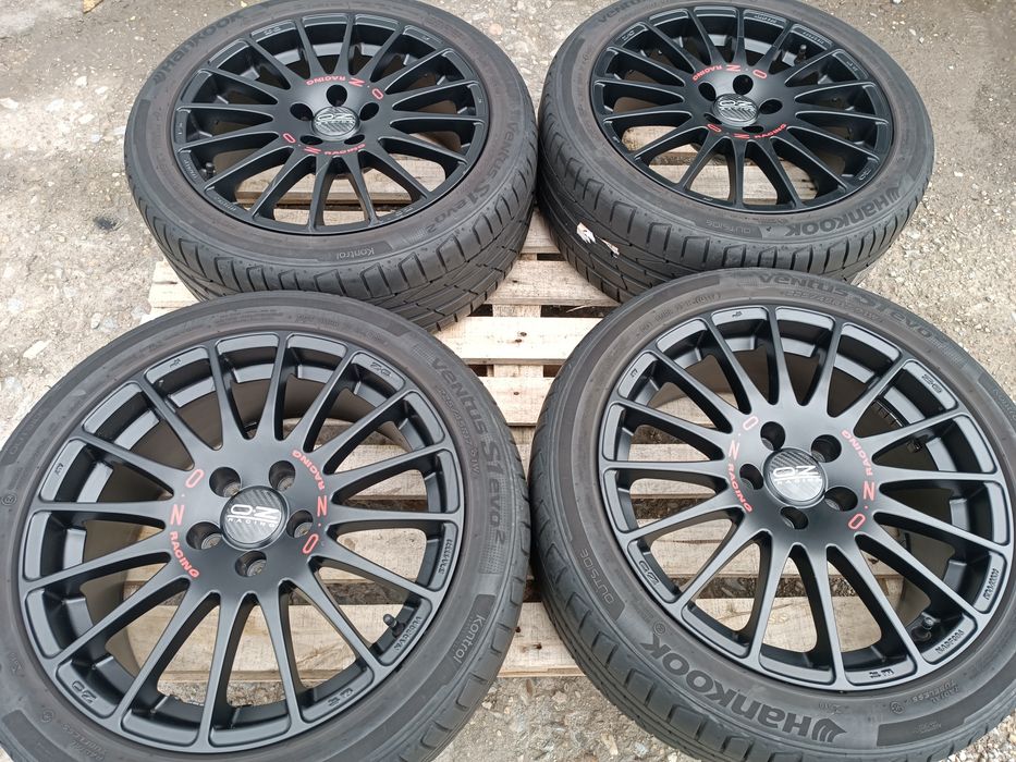 Лети джанти 17ки 5х108 O.Z.Racing Superturismo GT + летни гуми Hankook