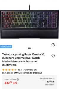 Tastatura Gaming Razer Ornata Chroma