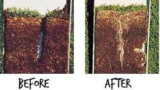 Aerator gazon cu carotare