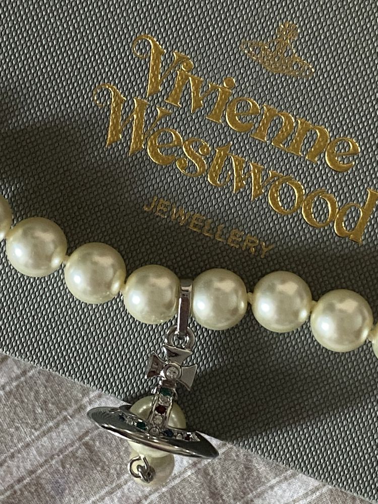 Колие Vivienne Westwood One row pearl drop chocker