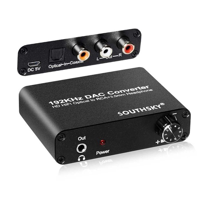 Convertor decodor, adaptor digital la analog, coaxial optic la RCA