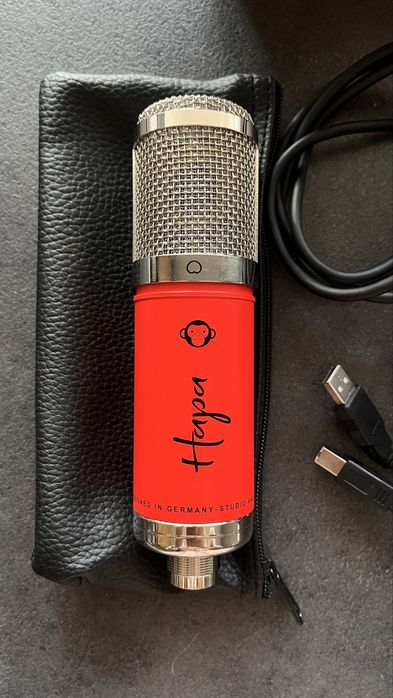HAPA Studio & Podcasting микрофон – червен