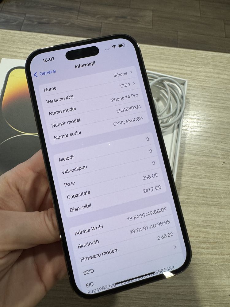 iPhone 14 Pro, 256GB, 5G, Gold, Impecabil/CA NOU!!!