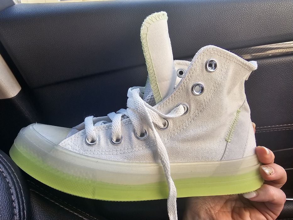 Converse  alb cu verde