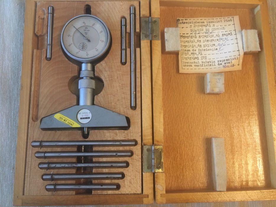 Ceas comparator pentru masurarea adancimii 0-100 mm