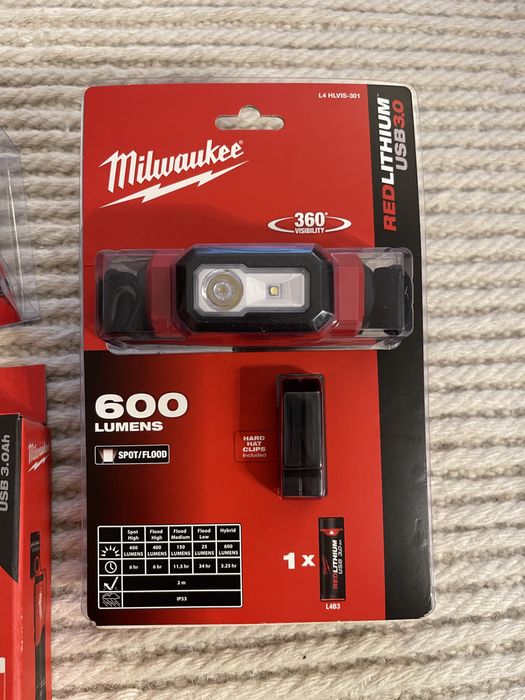 Lanterna frontala reincarcabila USB Milwaukee