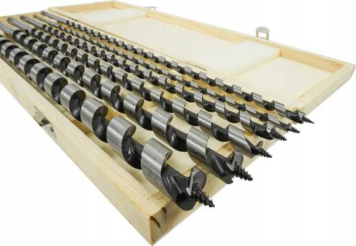 Set 6 burghie lemn 6-18mm lungi 460mm (V05077)