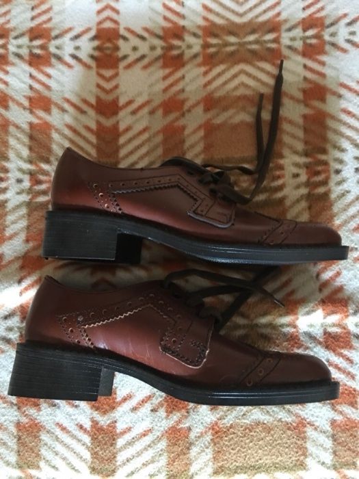 Оргинални официални Английски детски кожени обувки Clarks, Р# 34, Нови