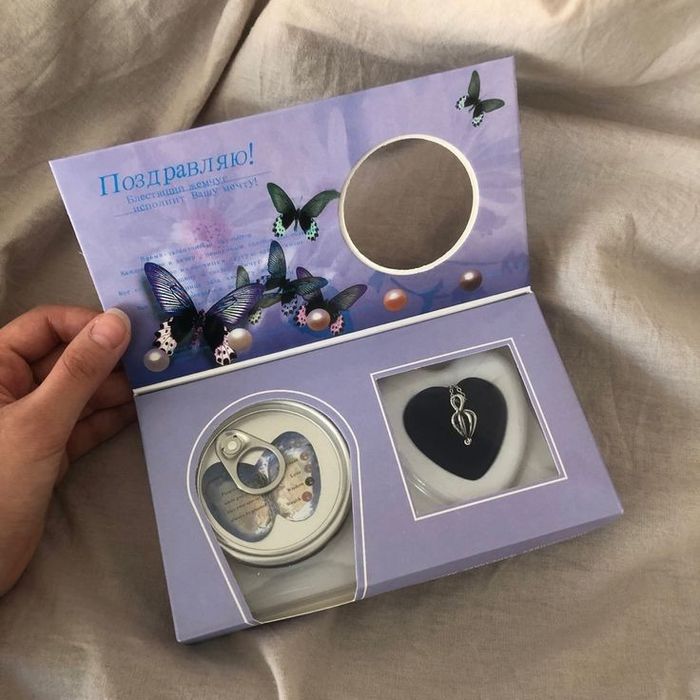 Кулон с живой жемчужиной