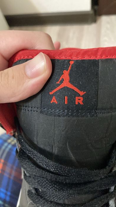 Air Jordan black and fire red