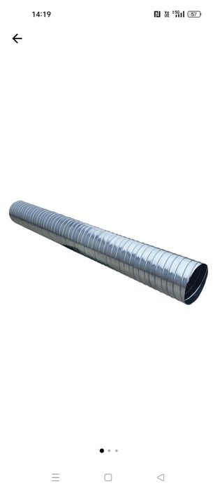 Tubulatura ventilație tabla argintie diametru 35 lungime 4 metri