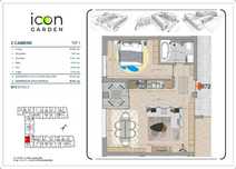 Apartament cu 2 camere - ICON Garden - zona Piața Muncii