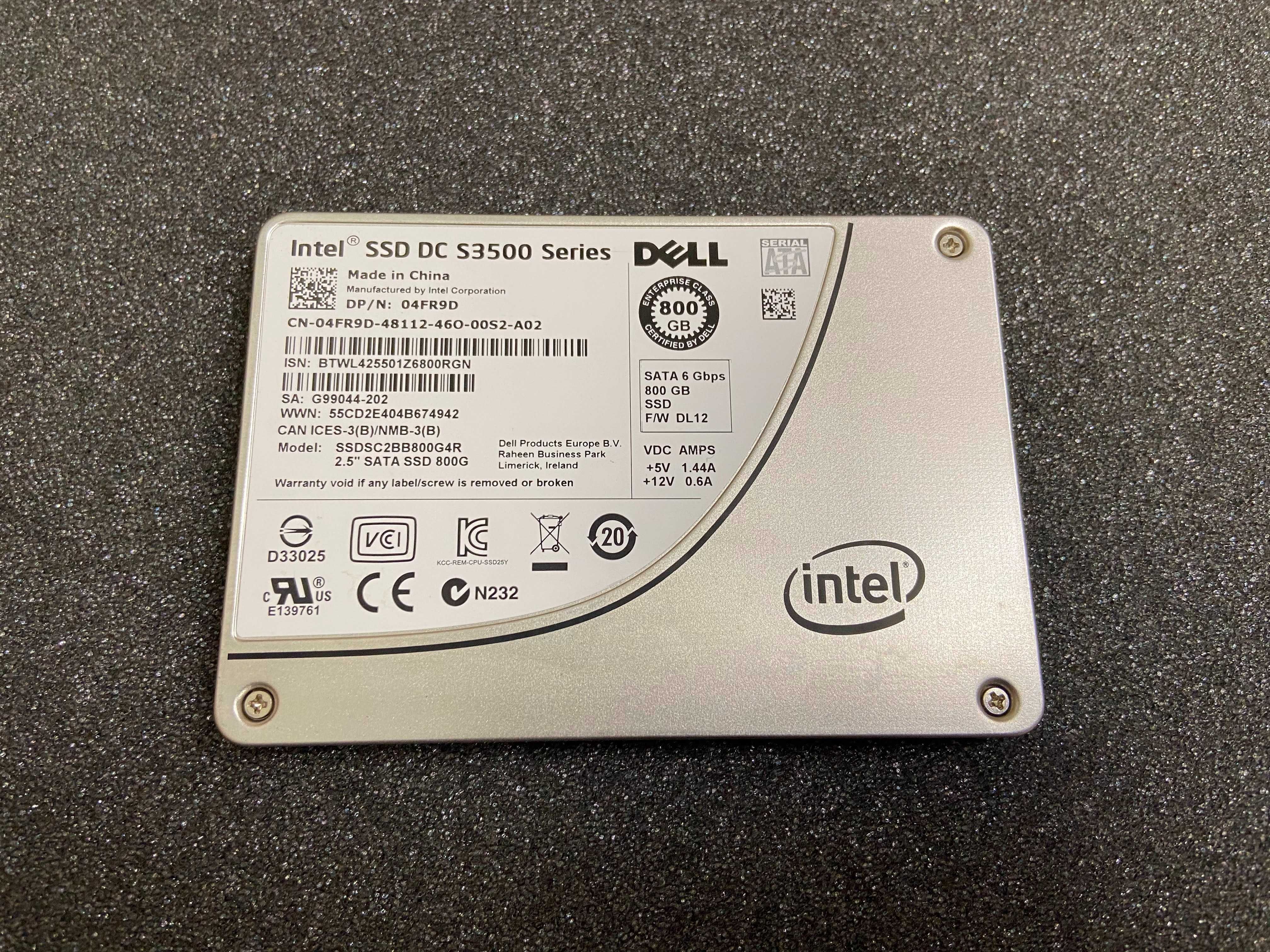 Dell Enterprise SSD 800GB SATA 6Gb/s 2.5" SFF - Intel DC S3500