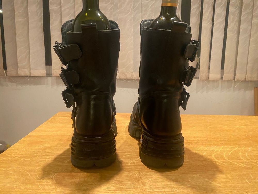 New Rock boots ghete cizme moto biker piele opium militar reactor