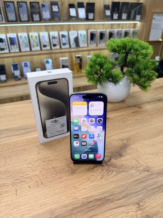 iPhone 15 Pro Natural 128Gb - Sanatate baterie 96% - Garantie 12 Luni