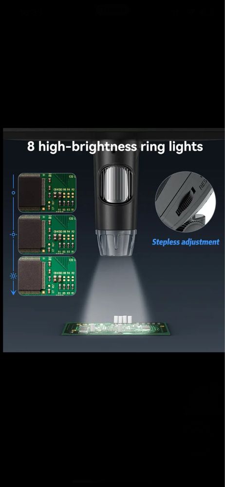 Microscop digital 7 inch, 5MP.compatibil PC, NOU