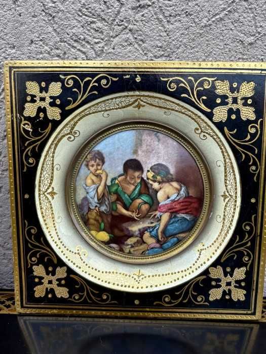 Rafinate tablouri-stil victorian-Murillo-portelan emailat-Spania
