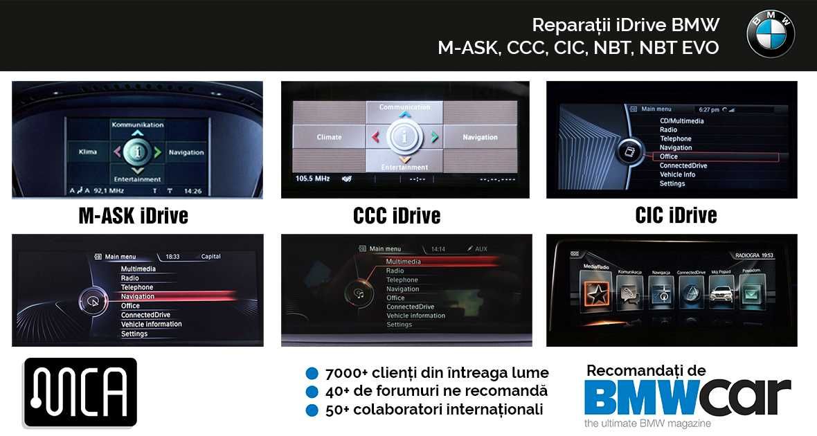 Reparatie navigatie BMW CCC, CIC, MASK, NBT, NBT EVO | Firma, garantie