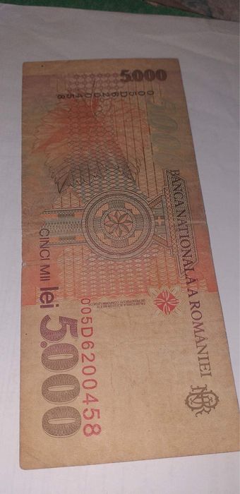 Vand 2 bancnote vechi pentru colecționari, 5.000 lei an 1998