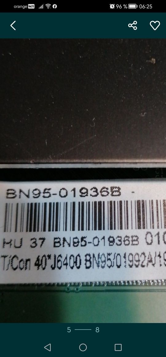 T-Con BN95-01936B Samsung 40' UHD