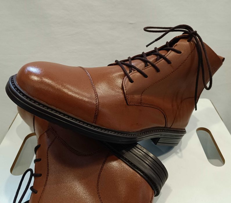 Ghete lace up cap toe 40 41 42 43 44 45 46 Jack & Jones NOI piele nat