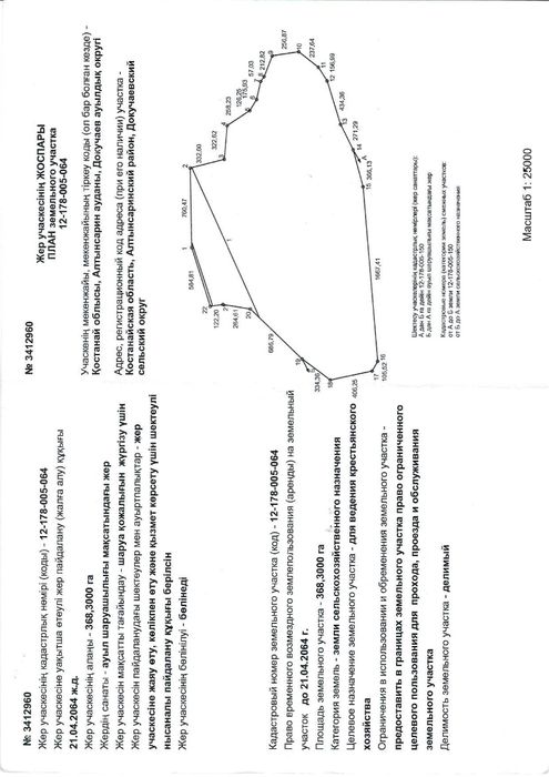 Продам землю 368ГА срочно