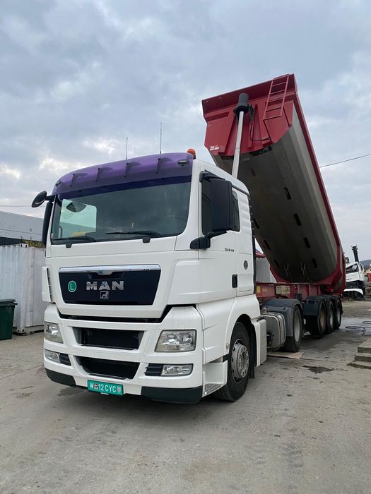 Ansamblu Cap Tractor Semiremorca piatra, semiremorca cereale