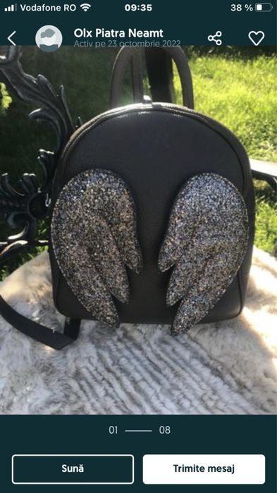 Rucsac Yvy piele naturala